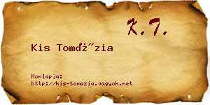 Kis Tomázia névjegykártya